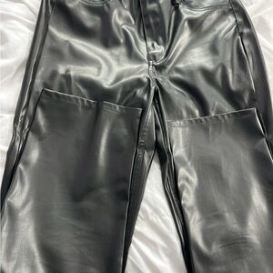 No Boundaries Glossy Black Faux Leather Pants